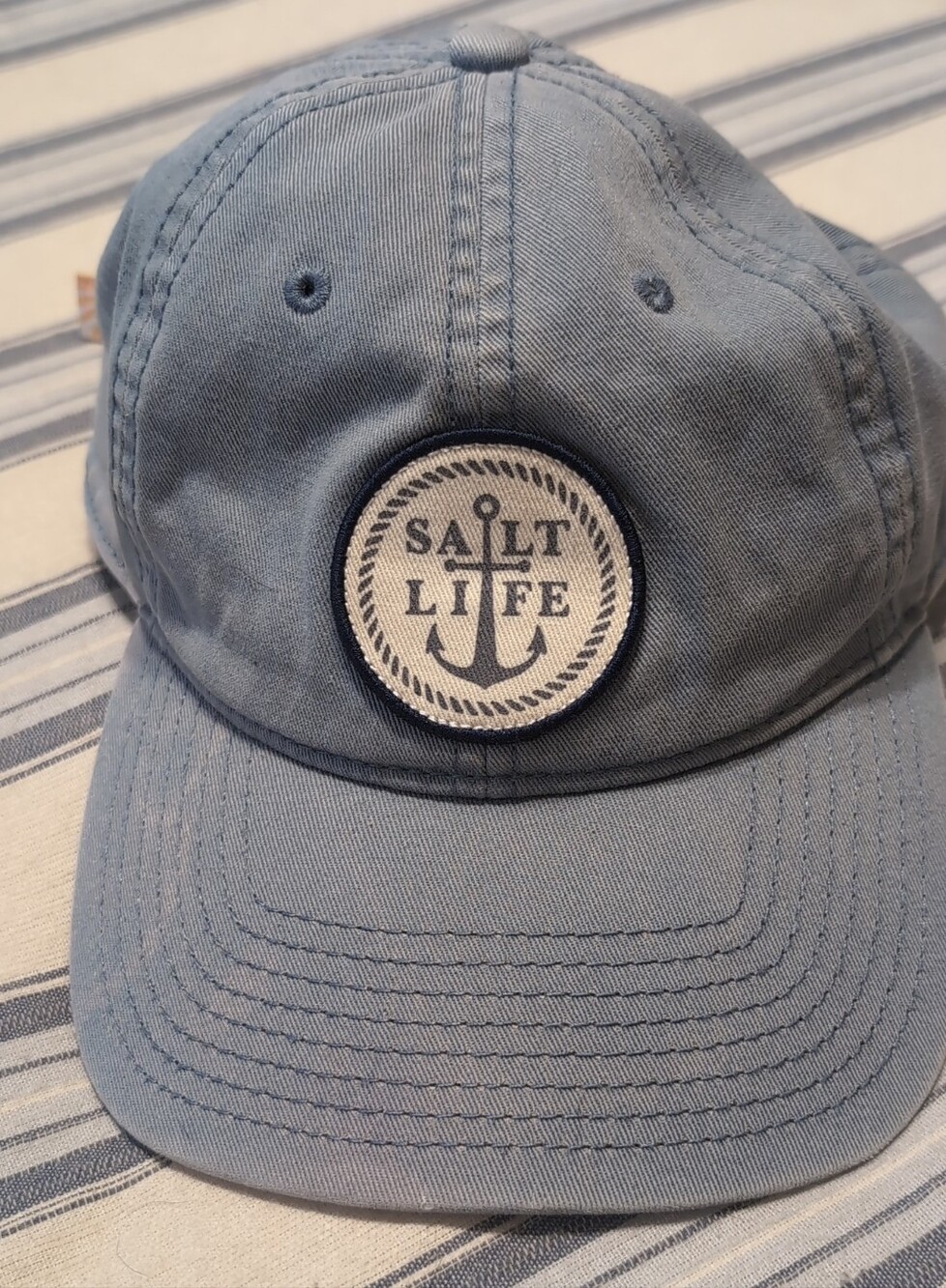 Salt Life Light Blue Anchor Patch Baseball Cap